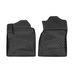 GMC Sierra Regular Cab 1500 Floor Mats - Omac - Rubber TPE Black 2 Pcs - Black - '14-'19